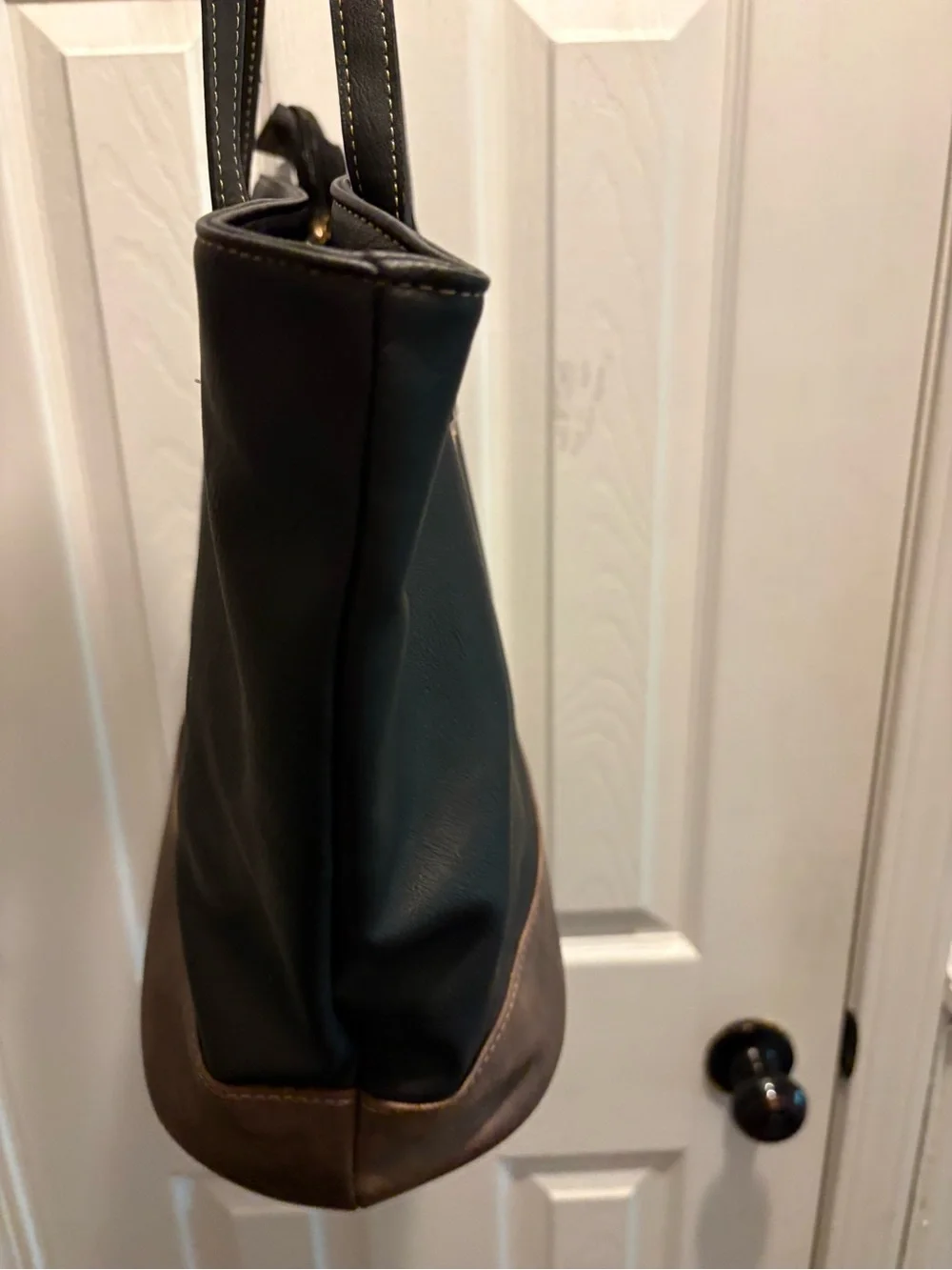 Black and Brown Two-Tone Tote Bag - Classic Everyday Carry